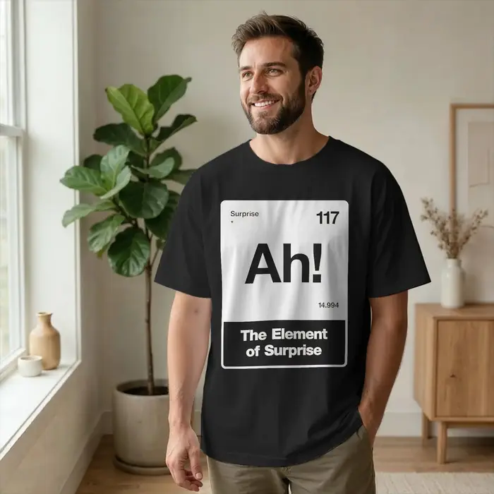 Ah! T-shirt décontracté en coton à col rond et manches courtes pour hommes et femmes