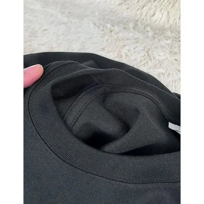 T-shirt pour hommes 600g T-shirt à manches courtes en coton robuste pour hommes mode coton épaissi à manches courtes T-shirt à manches mi-longues