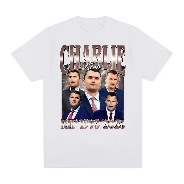 Comique Charlie Kirk RIP 1993-2025 politique commémorative rétro graphique hommes et femmes été impr