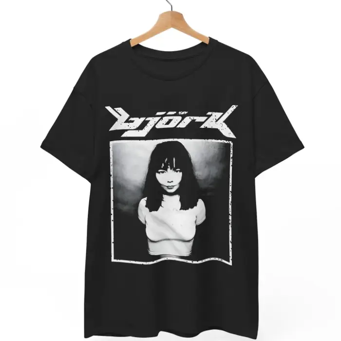 T-shirt vintage Björk | Marchandises rétro des années 90 Y2K pour chanteurs