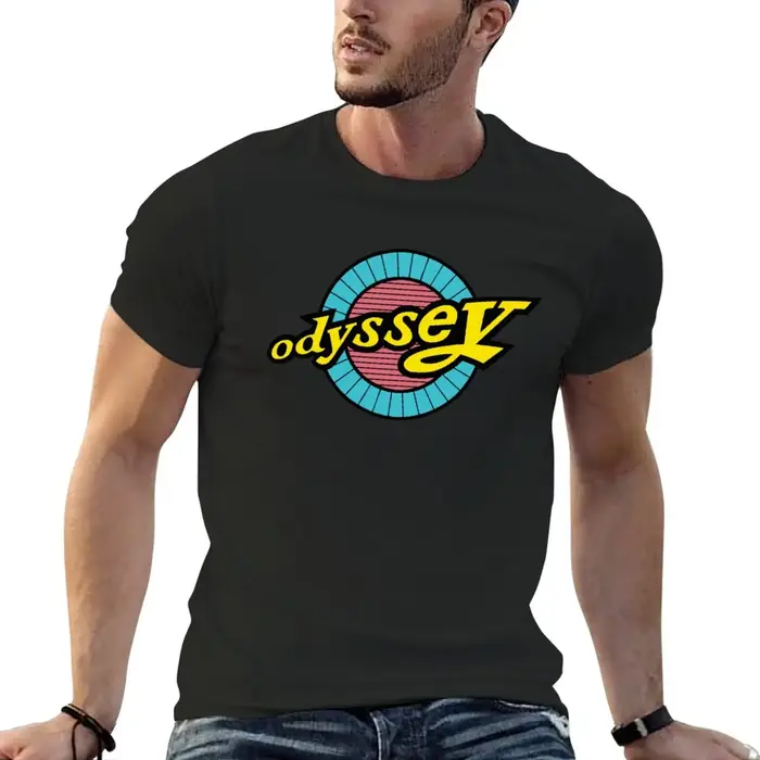 T-shirt Odyssey BMX bleu et jaune pour hommes