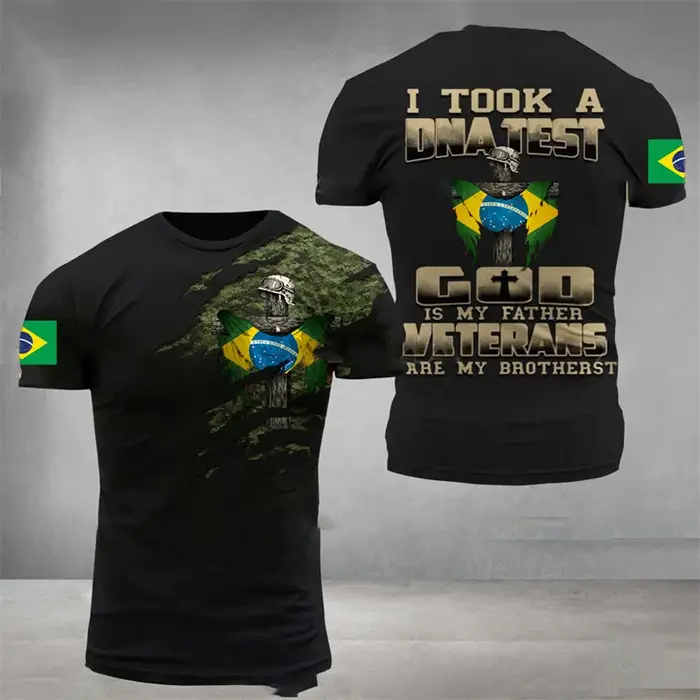 Brésil drapeau hommes T-Shirt impression 3D brésilien