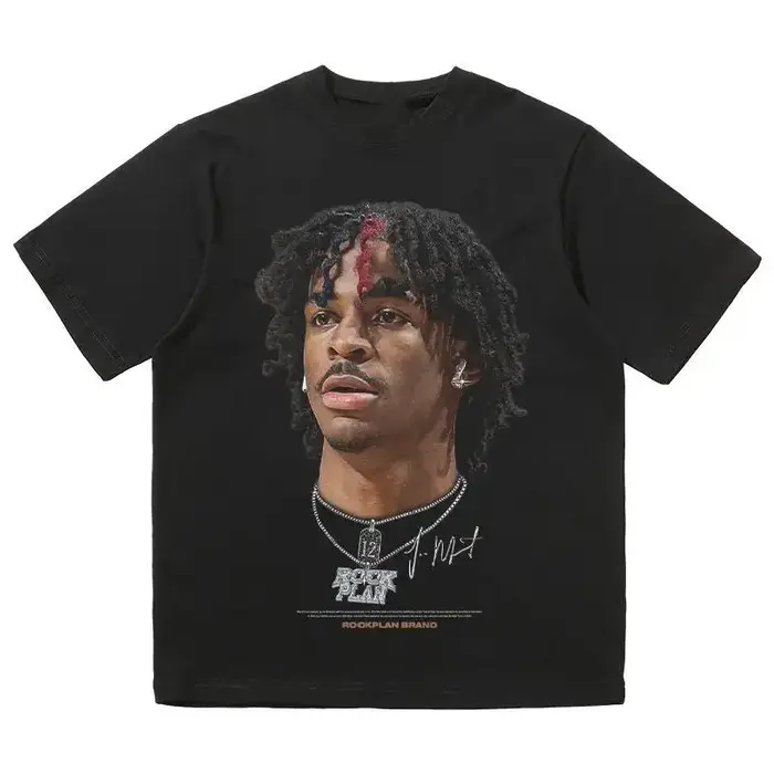 T-shirts Oversize Homme Imprimés Basketball Streetwear Américain Manches Courtes Hip-Hop Y2K Décontr