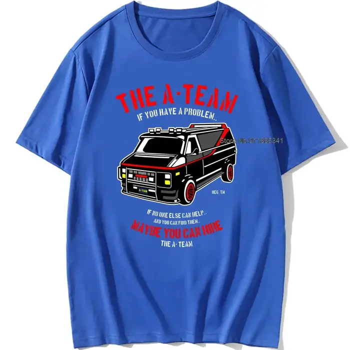 LE nouveau T-SHIRT A-TEAM hommes Van drôle 80's programme TV émission coton Mr-T unisexe surdimensionné 100% haut