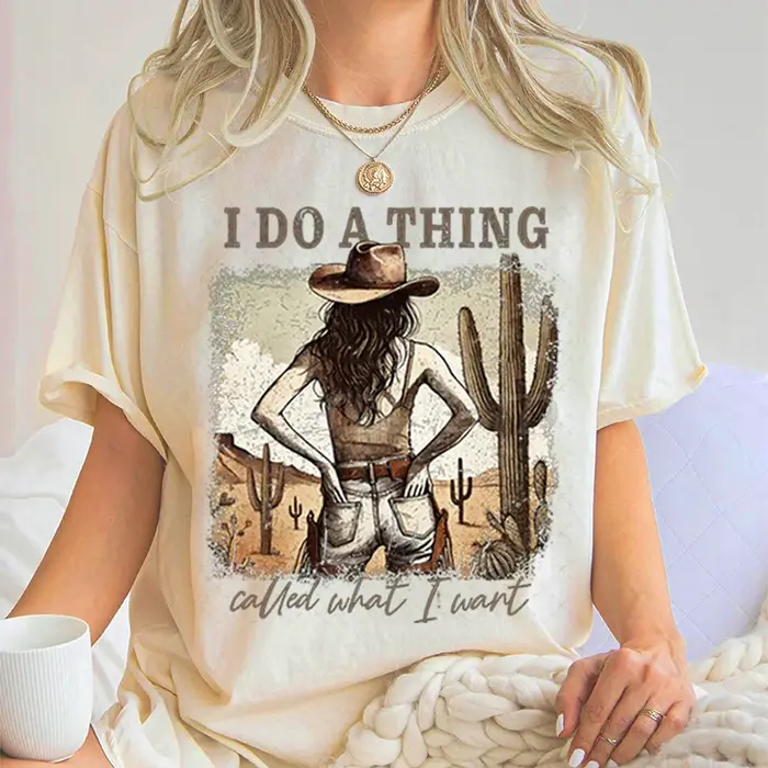 Cowgirl T-shirts Femmes D'été À Manches Courtes T-shirt Drôle Fête des Mères Rétro Vêtements Harajuku