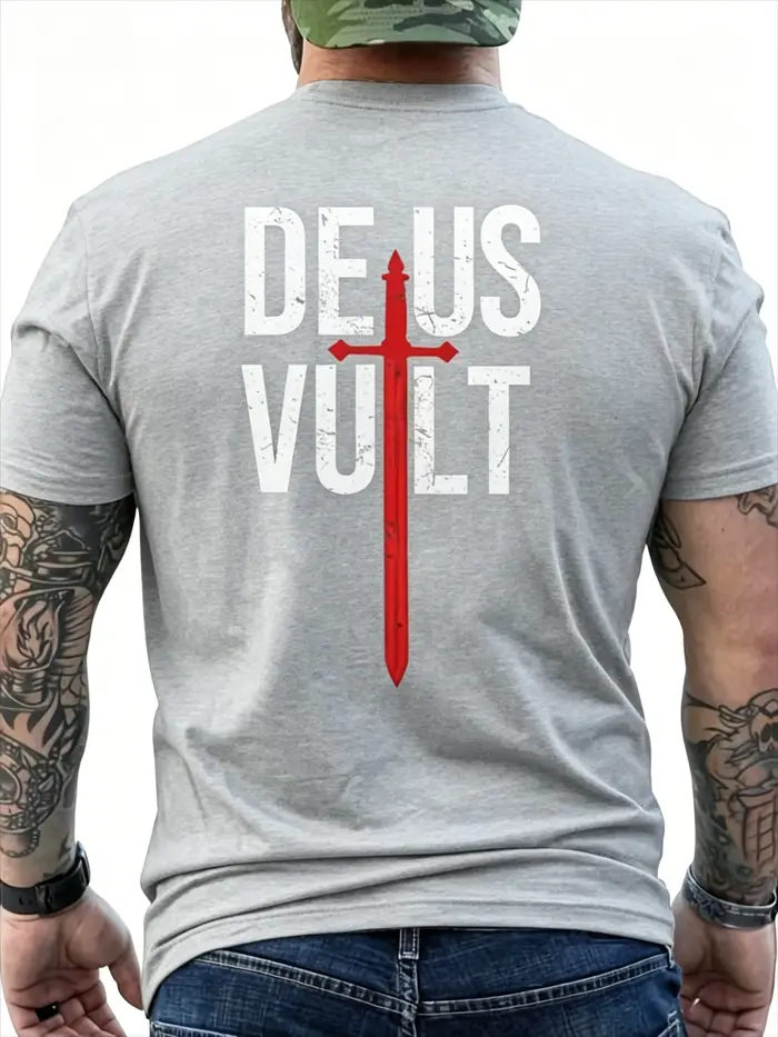 T-shirt Deus Vult I God Wills It Crusades pour homme
