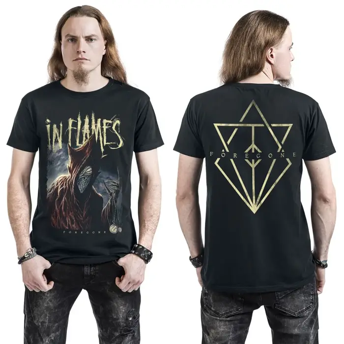 T-shirt en coton unisexe à motif Top in Flames