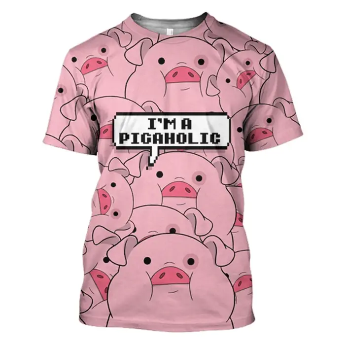 Mignon drôle cochon impression 3D T-shirt pour hommes femmes nouveau dans la mode