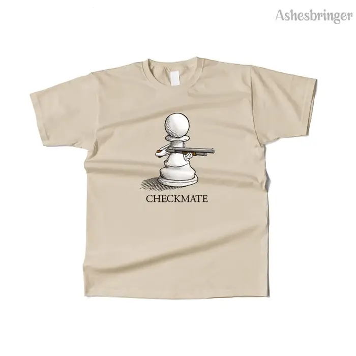 T-shirt humoristique en coton pour hommes et femmes, avec image d'échecs, Style décontracté de rue