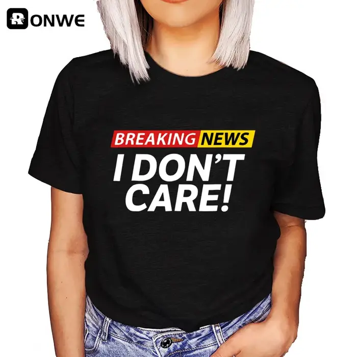 T-shirt noir graphique drôle pour femme