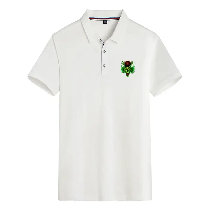 Polo décontracté confortable pour homme avec logo imprimé motif animal