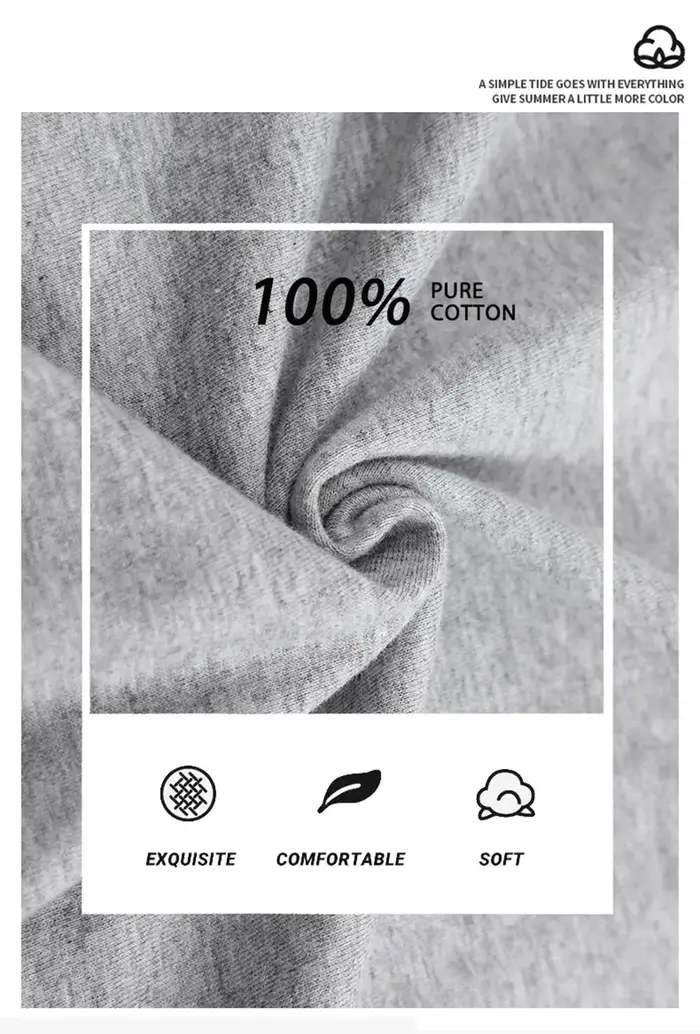 T-shirts amples en coton solide pour hommes et femmes, manches courtes, marque de mode, tendance, vê