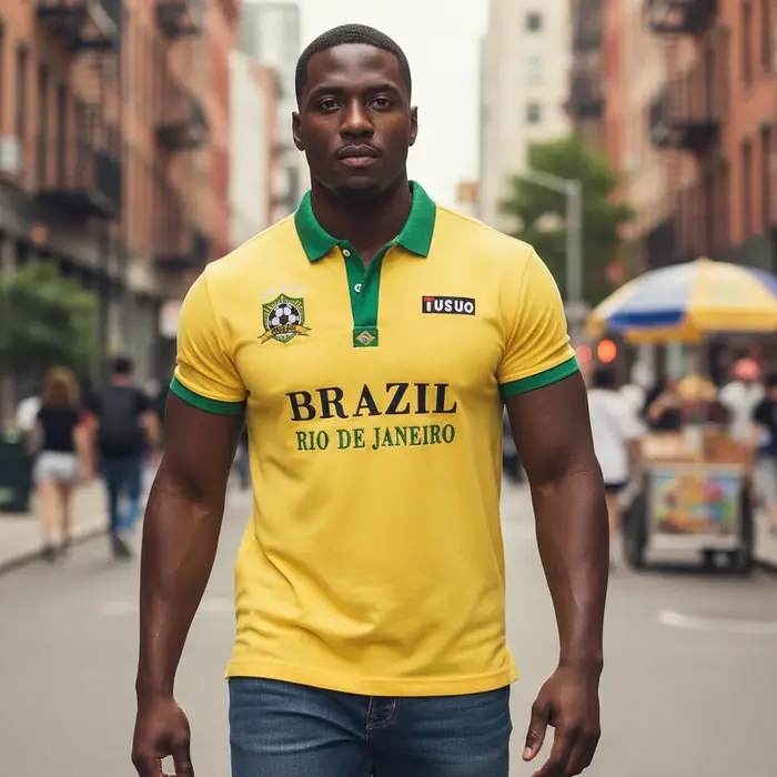 Polo en coton au festival du carnaval au Brésil pour hommes