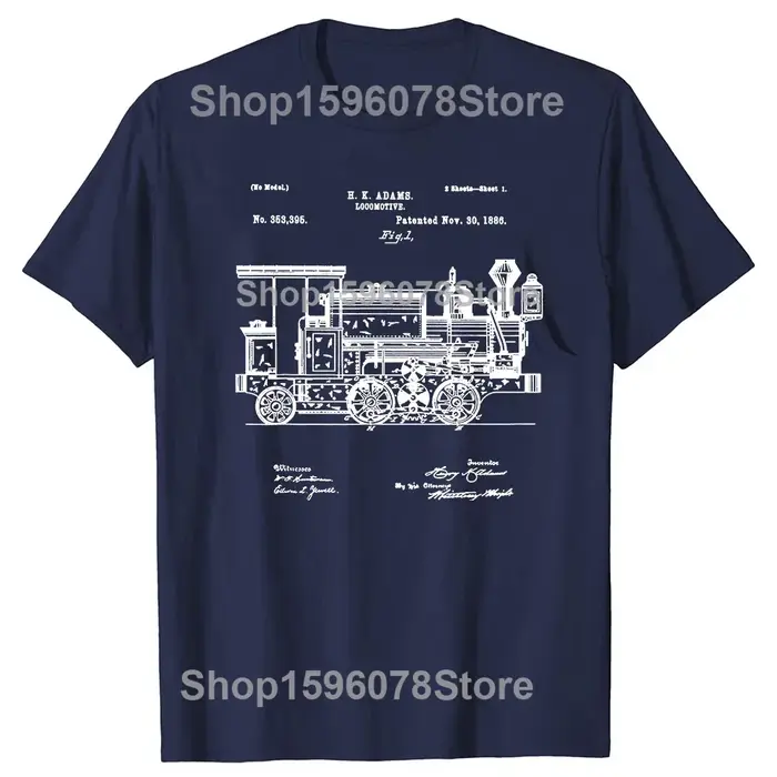 Drôle j'aime les Trains T-shirts hauts col rond à manches courtes pilote de Train rétro Vintage t-shirt vêtements décontracté T-shirts de base