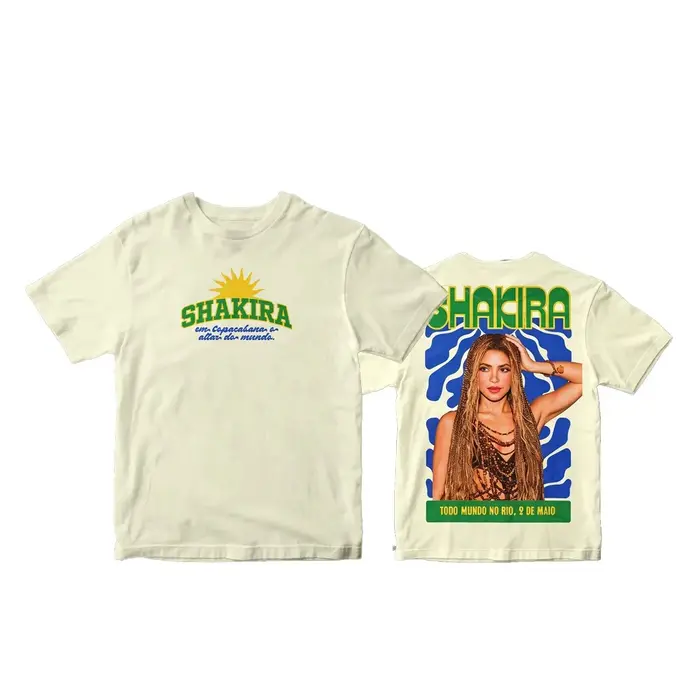 T-shirt Shakira in Copacabana Tee World Tour, cadeau pour les fans de musique, T-shirt d'été pour ho