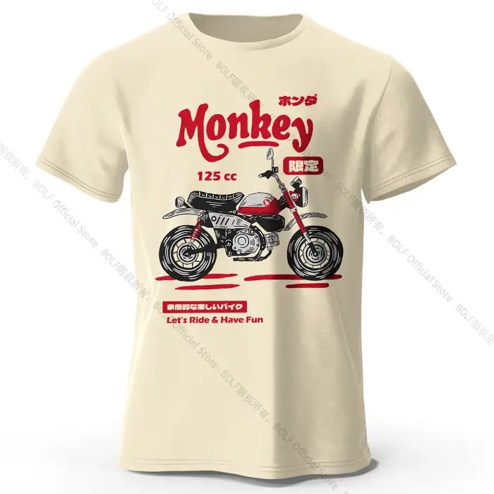 T-Shirt de croquis de moto Vintage 100% coton