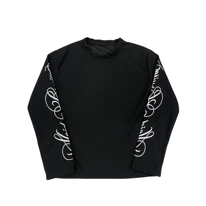 T-shirt à manches longues personnalisé style INS pour hommes et femmes, pull rétro tendance streetwe