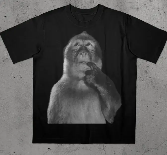 Chemise de singe drôle T-shirt idiot Meme Dank Memes Tee années 90 Vintage Bootleg Odd Core ce T-shi