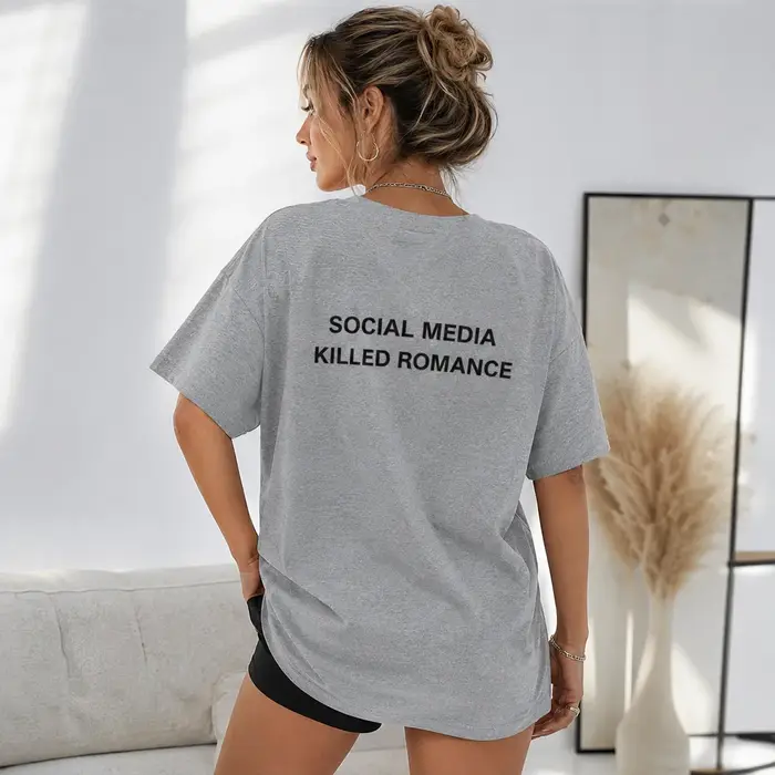 T-shirt estival 2026 Social Media Killed Romance pour hommes et femmes