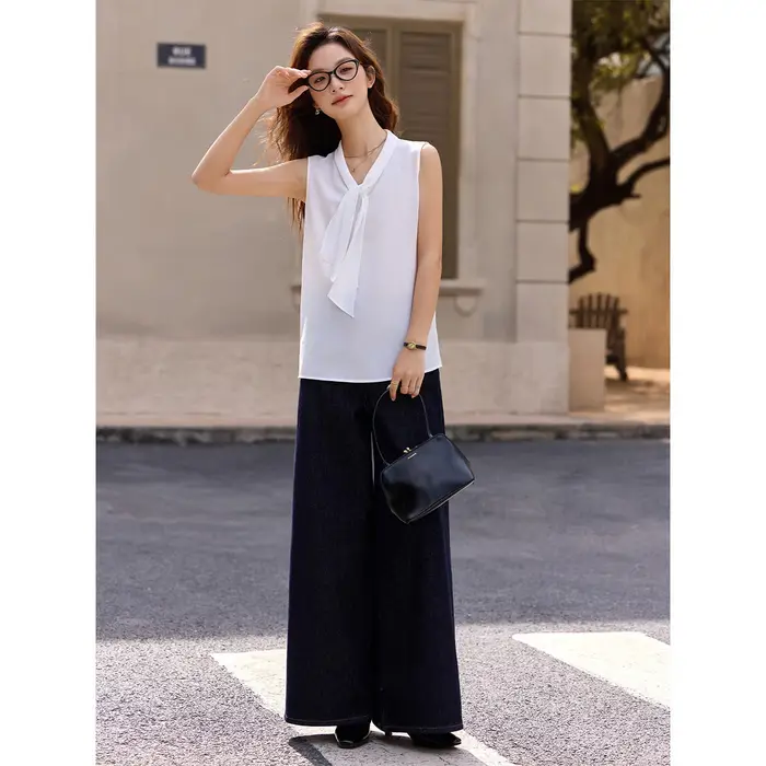 Chemisier sans manches blanc VIMLY pour femme