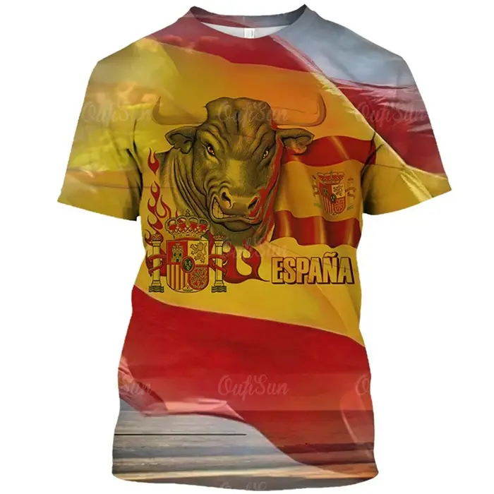 T-shirt graphique de taureau espagnol pour hommes et femmes