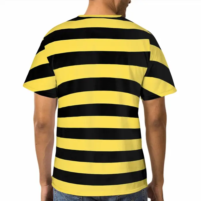 T-Shirt en Polyester pour Homme et Femme, Hipster, Noir et Jaune, à la Mode