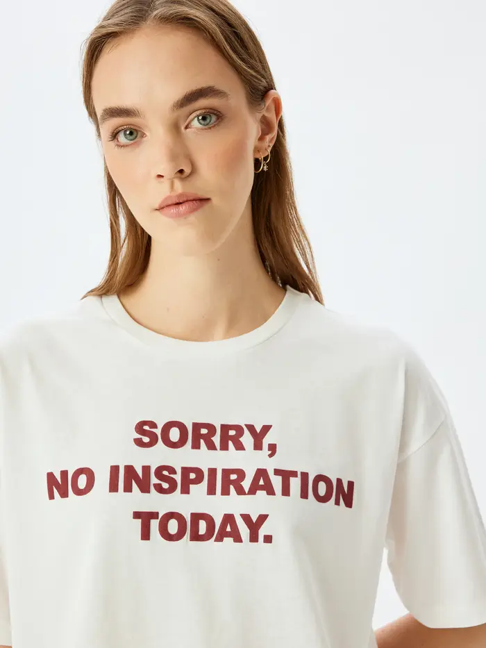 T-shirt blanc avec inscription SORRY