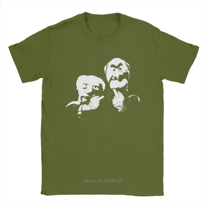Statler et Waldorf doigt moyen hommes t-shirts