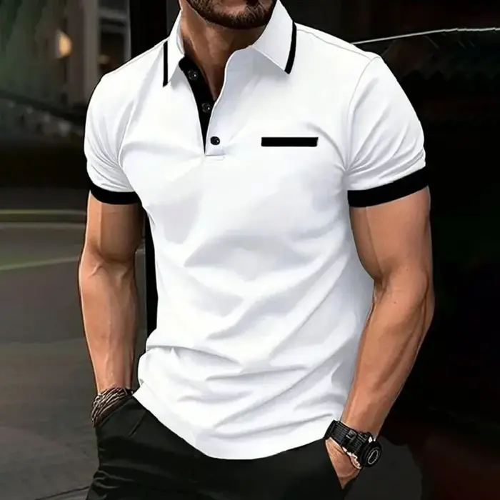La nouvelle chemise POLO pour hommes d'été 2025 est un motif 3D décontracté