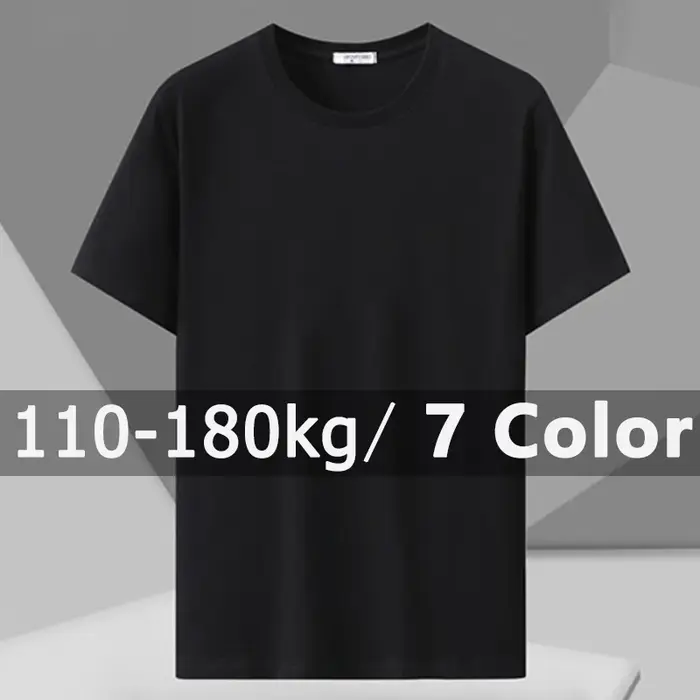 T-shirt imprimé pour hommes, grande taille 110-180kg, ample, manches courtes, hauts surdimensionnés