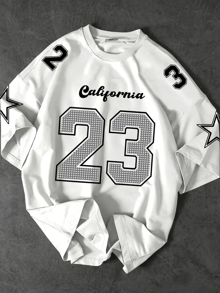 T-shirt oversize pour homme avec imprimé California 23