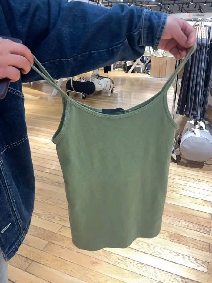 Nouveau débardeur vert slim pour femme – Haut court basique uni et simple pour l'été – Style décontracté