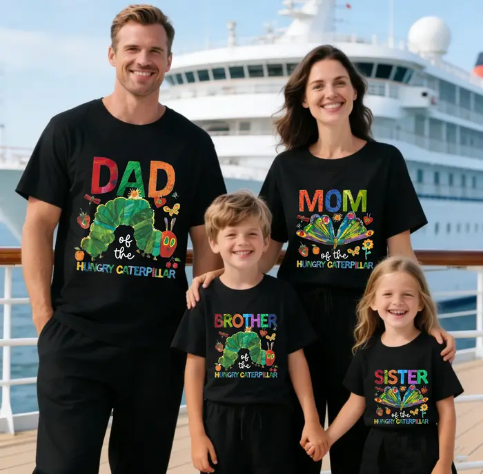 Nouveau style 2026 : T-shirts assortis Famille de la Grasseuse à Six-Pattes