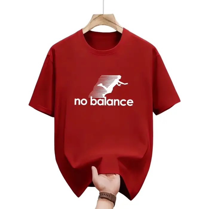 T-shirt surdimensionné humoristique « No Balance » pour homme – Tee-shirt décontracté à manches courtes pour le quotidien et le style urbain