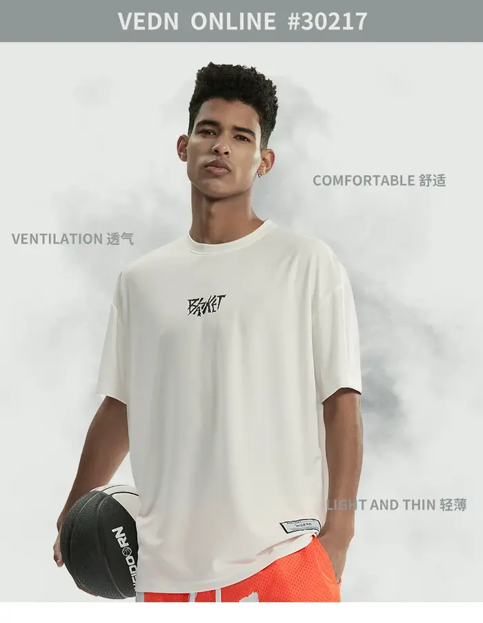 T-shirt à Manches Courtes et Col Rond pour Homme