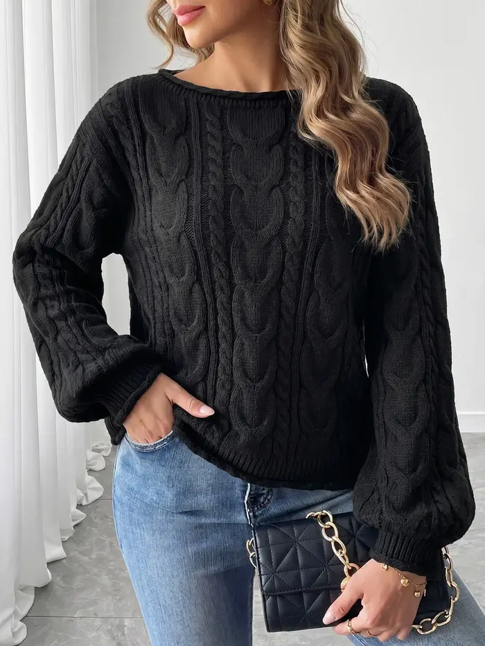 Hauts pour femmes, vêtements pour femmes en tricot à col rond