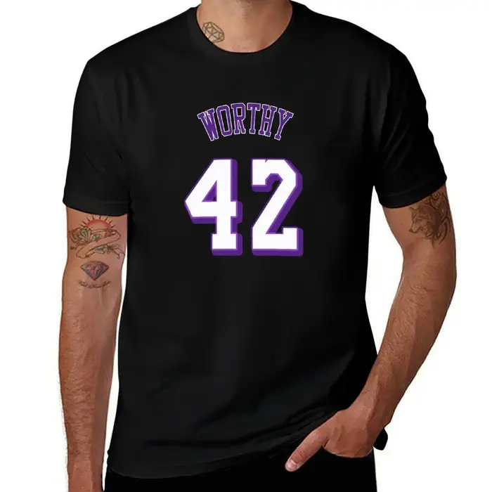 T-shirt James Worthy, décontracté, à la mode, imprimé