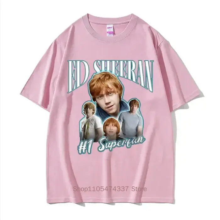 T-shirt drôle Ed Sheeran Number One Superfan Meme pour hommes, T-shirt rétro à manches courtes, unis