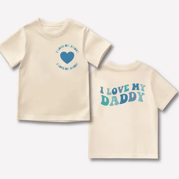 J'aime mon papa enfant en bas âge t-shirt enfant en bas âge garçons filles fête des pères chemise av