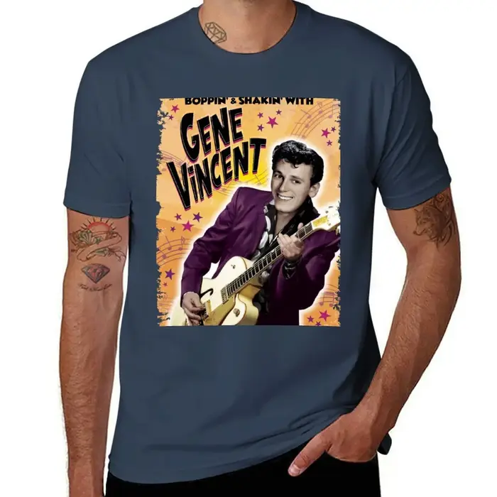 T-shirt Gene Vincent, décontracté, tendance, streetwear