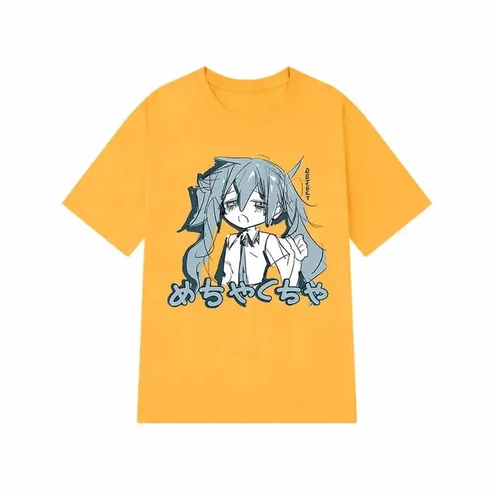 Japonais Y2K Anime Femmes T-shirt Coton Lâche Streetwear T-shirts Occasionnels Grande Taille à manches courtes Hip-hop