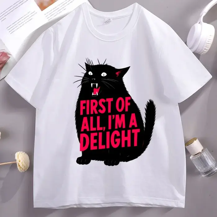 Premier d'All I'm A Delight T-Shirt chat drôle