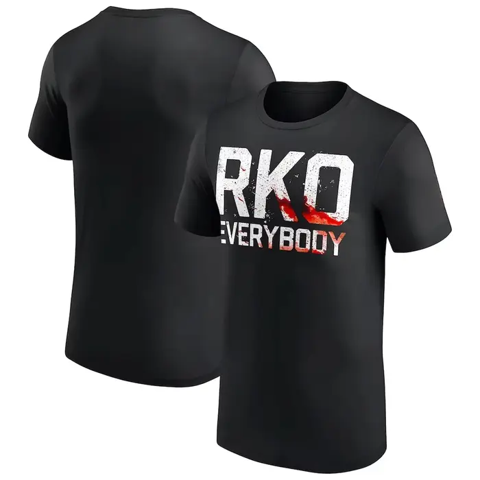 RKO T-shirt unisexe déchiré en coton à manches courtes pour hommes et femmes