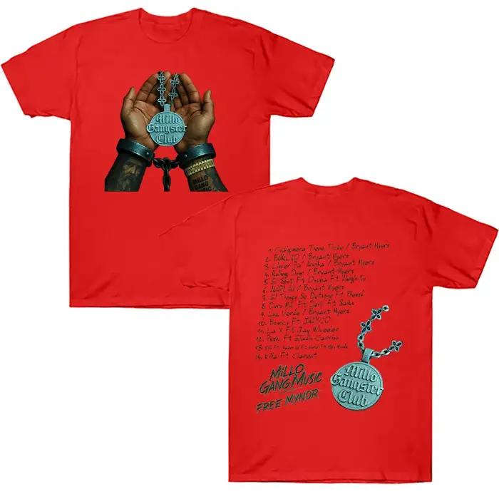 Bryant Myers Millo Gangster Club 2025 t-shirt rappeur