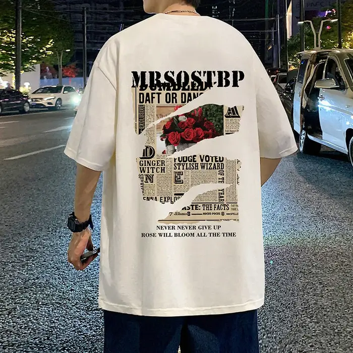 T-shirts graphiques vintage Rose été 2026 pour hommes
