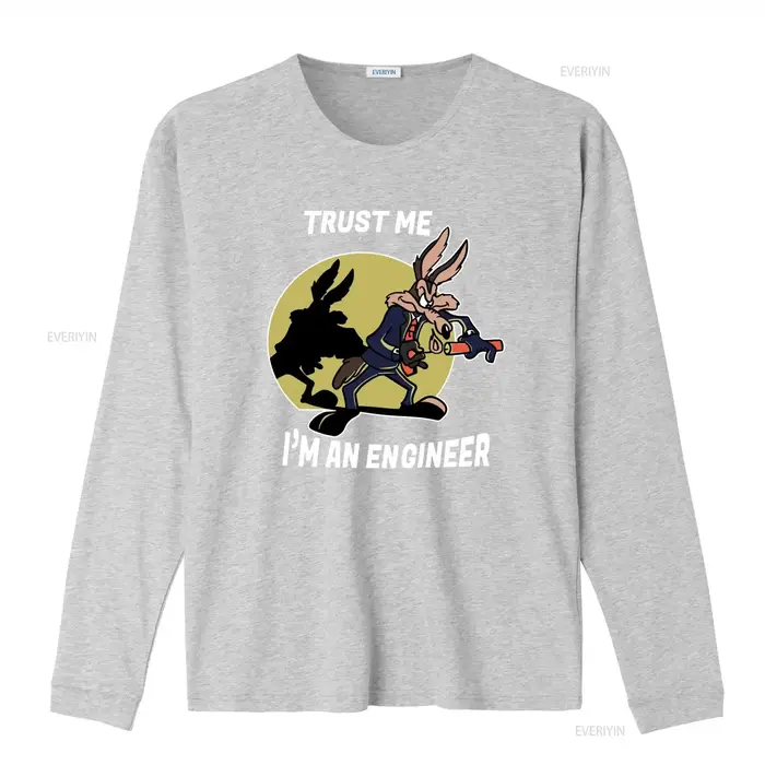 T-shirt décontracté pour homme « Trust Me I'm An Engineer Coyote Cartoon »