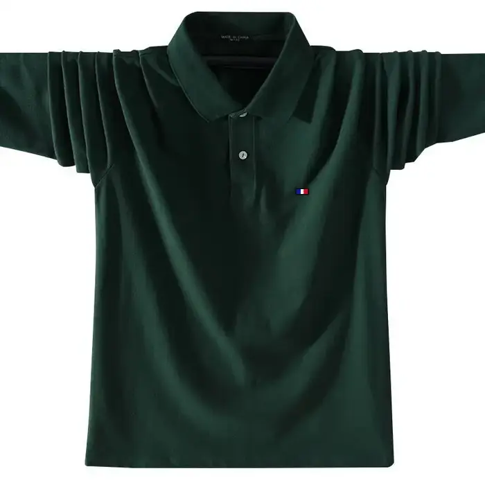 5XL mode vêtements de sport de haute qualité nouveau Design hommes Polos chemises à manches longues 100% coton