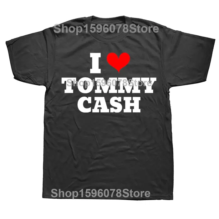 Drôle Eurovision Estonie 2025 J'aime Tommy Cash T-shirts Hommes Femmes Mode T-shirt Décontracté 100% Coton Lâche Surdimensionné T-shirt