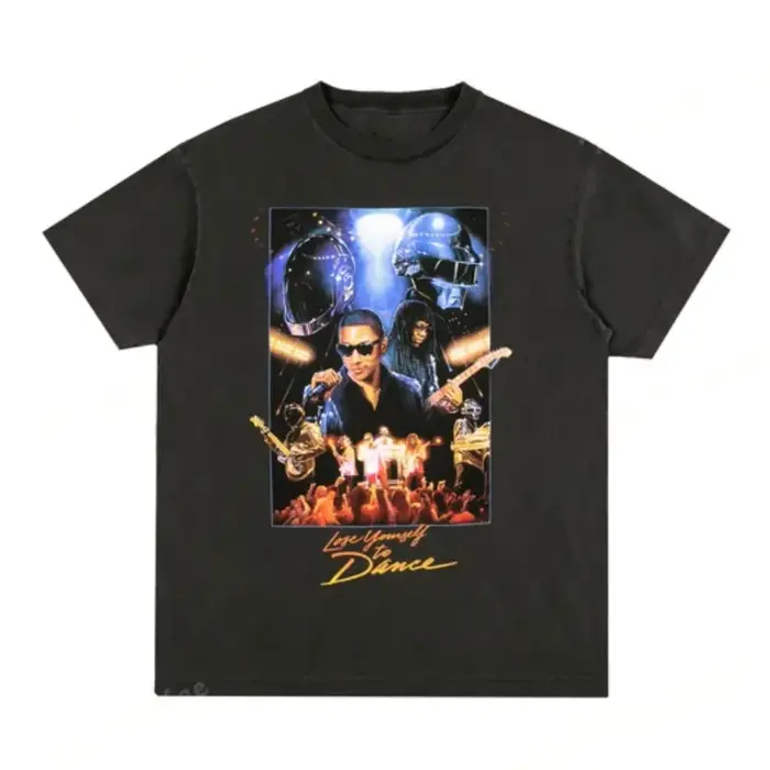 Daft Punk T-shirt d'été pour hommes coton confortable col rond
