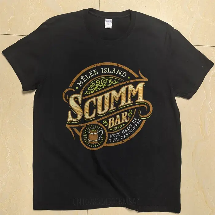 T-shirt classique d'été unisexe M � � l l � � e Island Scumm Bar Best Grog In The Caribbean